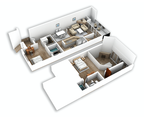 1 Bed | 2 Bath | 1031 sq. ft.